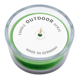 Glasschale Outdoor mit Dochtkerze, Outdoor-Kerze, Softgrün, WENZEL, 150/80 mm, Brenndauer ca. 20h