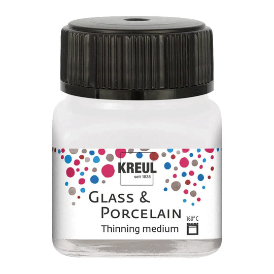 KREUL Glass & Porcelain Farbverdünner, für aquarellartige Farbeffekte, 20 ml