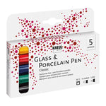 KREUL Glass & Porcelain Pen Classic 5er Set, Glas- & Porzellanmalstifte