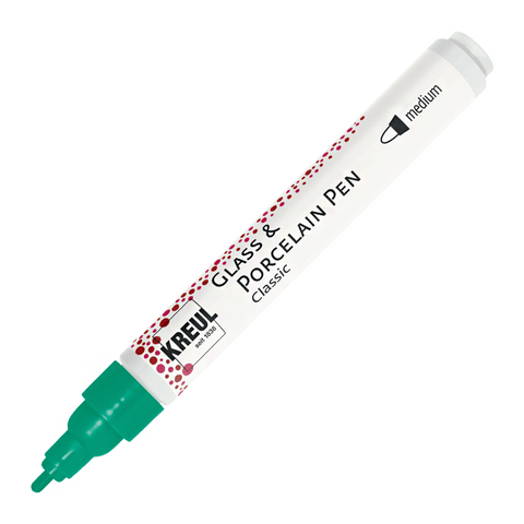 KREUL Glass & Porcelain Pen Classic medium, Französisch Grün, 2-4 mm