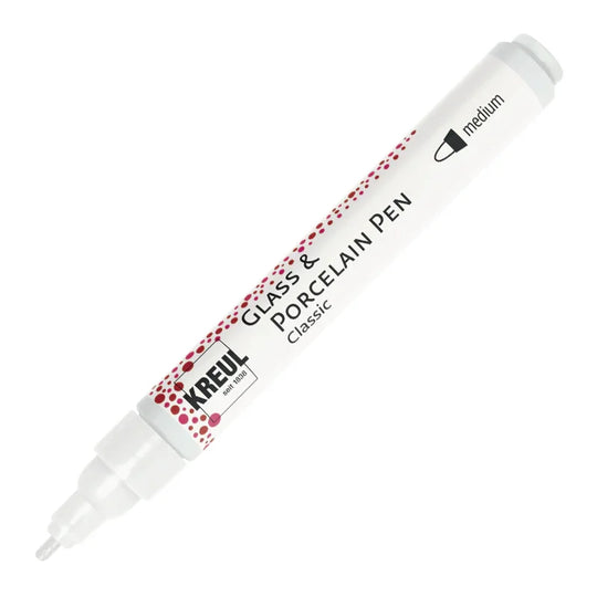 KREUL Glass & Porcelain Pen Classic medium, Weiß, 2-4 mm