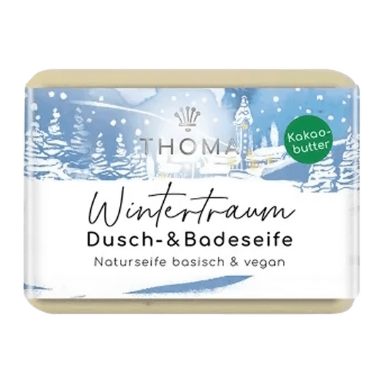 Kakaobutterseife, Wintertraum, THOMA Naturseifen-Manufaktur, aus bester Bio-Kakaobutter & viel Bio-Sheabutter, vegan, 100 g, Körperpflege