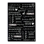 Kerzenfolie, Kerzentattoo "Beste Freundin", Weiß, DIN A4