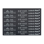 Kerzenfolie, Kerzentattoo "Beste Mama", Weiß, DIN A5