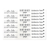 Kerzenfolie, Kerzentattoo "Bester Papa", Schwarz, DIN A5