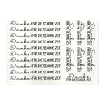 Kerzenfolie, Kerzentattoo "Danke für die schöne Zeit", Schwarz, DIN A5