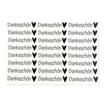 Kerzenfolie, Kerzentattoo "Dankeschön", Schwarz, DIN A5