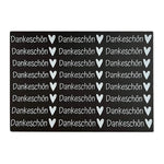 Kerzenfolie, Kerzentattoo "Dankeschön", Weiß, DIN A5