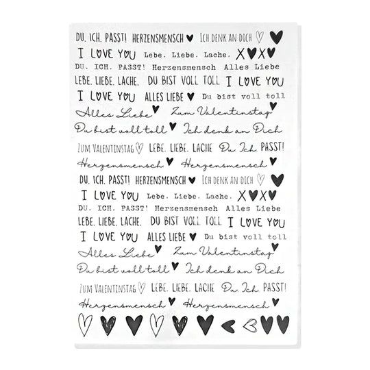 Kerzenfolie, Kerzentattoo "Du bist...", Schwarz, DIN A4