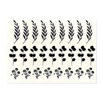 Kerzenfolie, Kerzentattoo "Flora", Schwarz, DIN A5