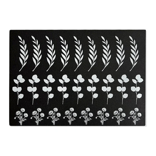 Kerzenfolie, Kerzentattoo "Flora", Weiß, DIN A5