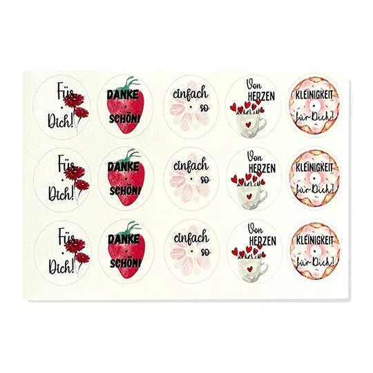 Kerzenfolie, Kerzentattoo "Für Dich", Farbig, DIN A5, Selbst zuschneidbare Teelichtsticker ohne Loch