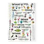 Kerzenfolie, Kerzentattoo "Garten", Farbig, DIN A4