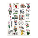 Kerzenfolie, Kerzentattoo "Garten XL", Farbig, DIN A4