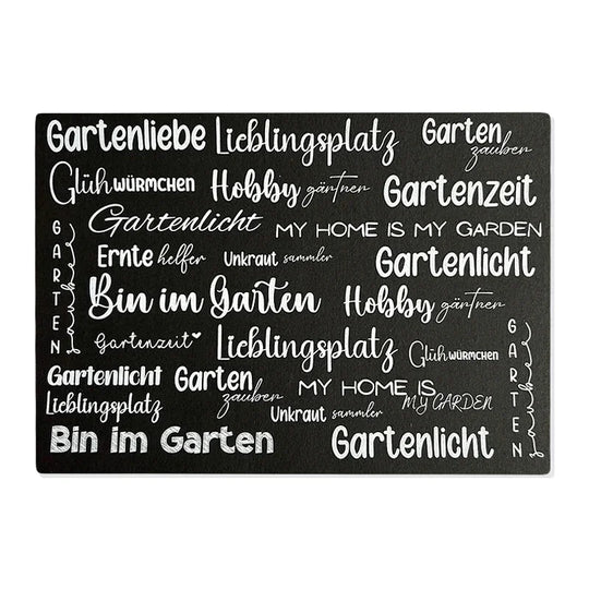 Kerzenfolie, Kerzentattoo "Gartenliebe", Weiß, DIN A5