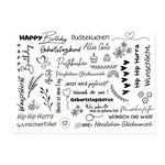 Kerzenfolie, Kerzentattoo "Geburtstag", Schwarz, DIN A5