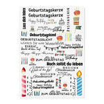 Kerzenfolie, Kerzentattoo "Geburtstagskind", Farbig, DIN A4