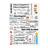 Kerzenfolie, Kerzentattoo "Geburtstagskind", Farbig, DIN A4