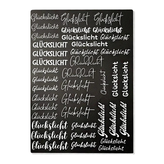 Kerzenfolie, Kerzentattoo "Glückslicht", Weiß, DIN A4