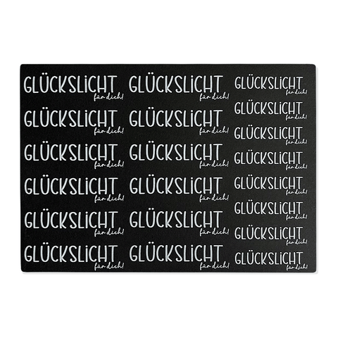 Kerzenfolie, Kerzentattoo "Glückslicht für Dich", Weiß, DIN A5