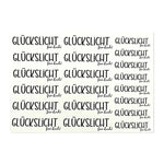 Kerzenfolie, Kerzentattoo "Glückslicht für dich", Schwarz, DIN A5