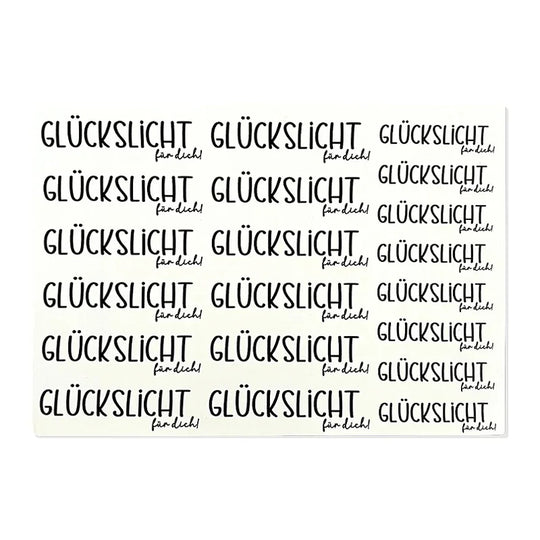 Kerzenfolie, Kerzentattoo "Glückslicht für dich", Schwarz, DIN A5