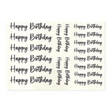Kerzenfolie, Kerzentattoo "Happy Birthday", Schwarz, DIN A5