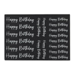 Kerzenfolie, Kerzentattoo "Happy Birthday", Weiß, DIN A5