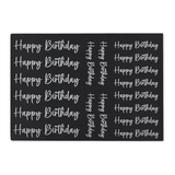 Kerzenfolie, Kerzentattoo "Happy Birthday", Weiß, DIN A5