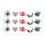 Kerzenfolie, Kerzentattoo "Heart", Farbig, DIN A5, Selbst zuschneidbare Teelichtsticker ohne Loch