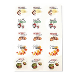 Kerzenfolie, Kerzentattoo "Herbst", Farbig, DIN A4, Selbst zuschneidbare Teelichtsticker ohne Loch