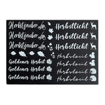 Kerzenfolie, Kerzentattoo "Herbst", Weiß, DIN A5