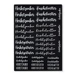 Kerzenfolie, Kerzentattoo "Herbstgeflüster", Weiß, DIN A4