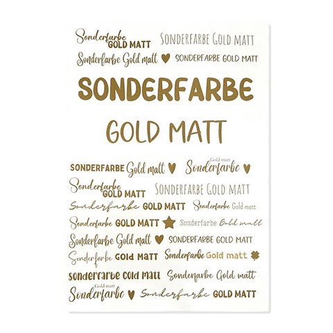 Kerzenfolie, Kerzentattoo "Herzen Mix", Gold Matt, DIN A4