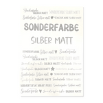 Kerzenfolie, Kerzentattoo "Herzen Mix", Silber Matt, DIN A4