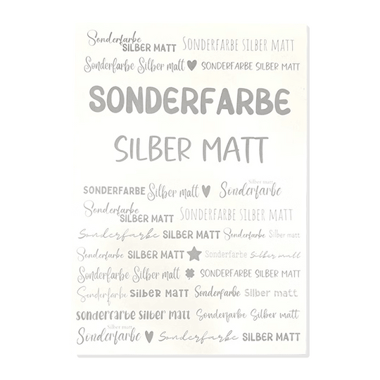Kerzenfolie, Kerzentattoo "Herzen Mix", Silber Matt, DIN A4