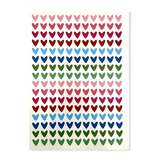 Kerzenfolie, Kerzentattoo "Herzen bunt", Farbig, DIN A4