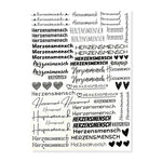 Kerzenfolie, Kerzentattoo "Herzensmensch", Schwarz, DIN A4