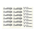 Kerzenfolie, Kerzentattoo "Herzlichen Glückwunsch", Schwarz, DIN A5