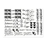 Kerzenfolie, Kerzentattoo "Home", Schwarz, DIN A5
