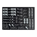 Kerzenfolie, Kerzentattoo "Home", Weiß, DIN A5