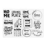 Kerzenfolie, Kerzentattoo "Home XL", Schwarz, DIN A5, für Stumpenkerzen & Kerzengläser
