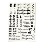 Kerzenfolie, Kerzentattoo "Katzenliebe", Schwarz, DIN A4