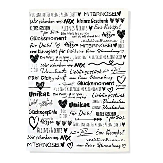 Kerzenfolie, Kerzentattoo "Kleines Nichts", Schwarz, DIN A4