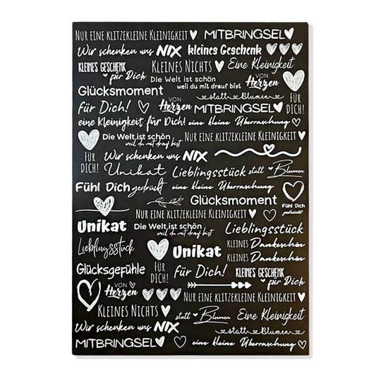 Kerzenfolie, Kerzentattoo "Kleines Nichts", Weiß, DIN A4