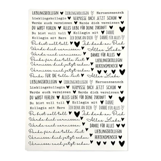 Kerzenfolie, Kerzentattoo "Kollegin", Schwarz, DIN A4