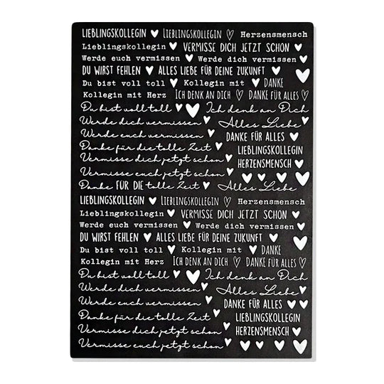 Kerzenfolie, Kerzentattoo "Kollegin", Weiß, DIN A4