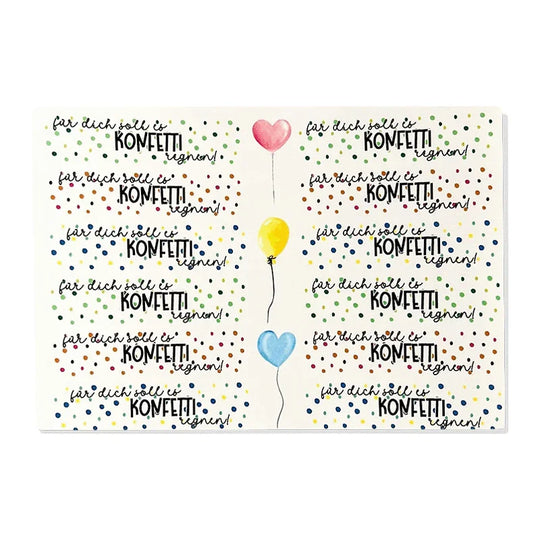 Kerzenfolie, Kerzentattoo "Konfetti", Farbig, DIN A5