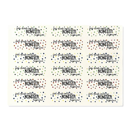 Kerzenfolie, Kerzentattoo "Konfetti XS", Farbig, DIN A5