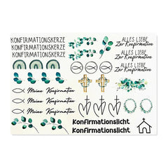 DIN A4 - Kerzen-Tattoofolie - In liebevoller Erinnerung - für Kerzen DIN A4 - Kerzen-Tattoofolie - In liebevoller Erinnerung - für Kerzen